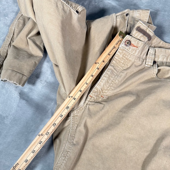 LL Bean Corduroy Carpenter Pants Mens 36x30 (Fits 36x29) Straight Fit Khaki - Picture 10 of 10